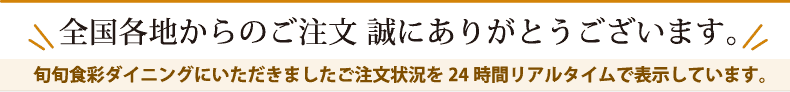 全国各地からご注文を頂いております!