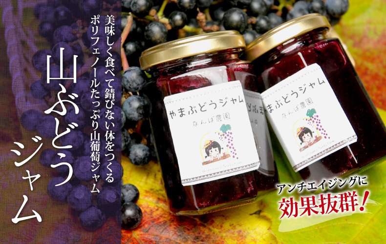 完熟山葡萄ジャム 美味しく食べて錆びない体をつくるポリフェノールたっぷり山葡萄ジャム